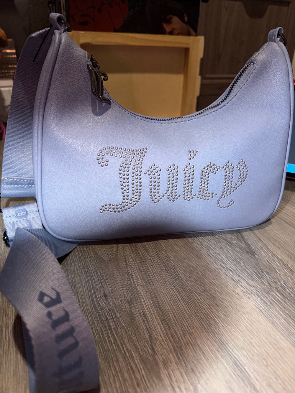 NWOT Juicy Couture Lavender Studded Logo Shoulder Bag